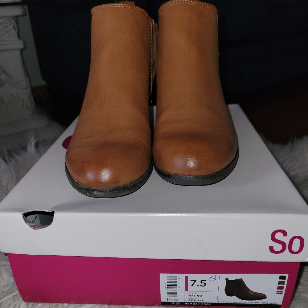 Cognac color Booties Boots